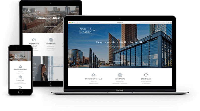 Responsive Webdesign Immobilien Sigal & Sapiro