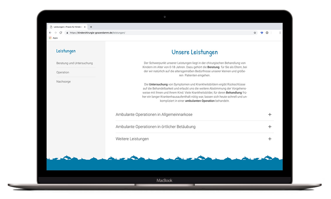 Professionelle Ärzte Website